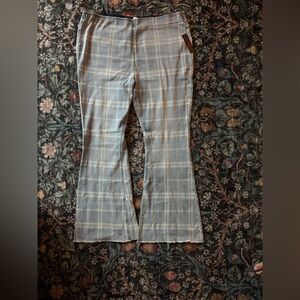 Checked Bell bottom jeans